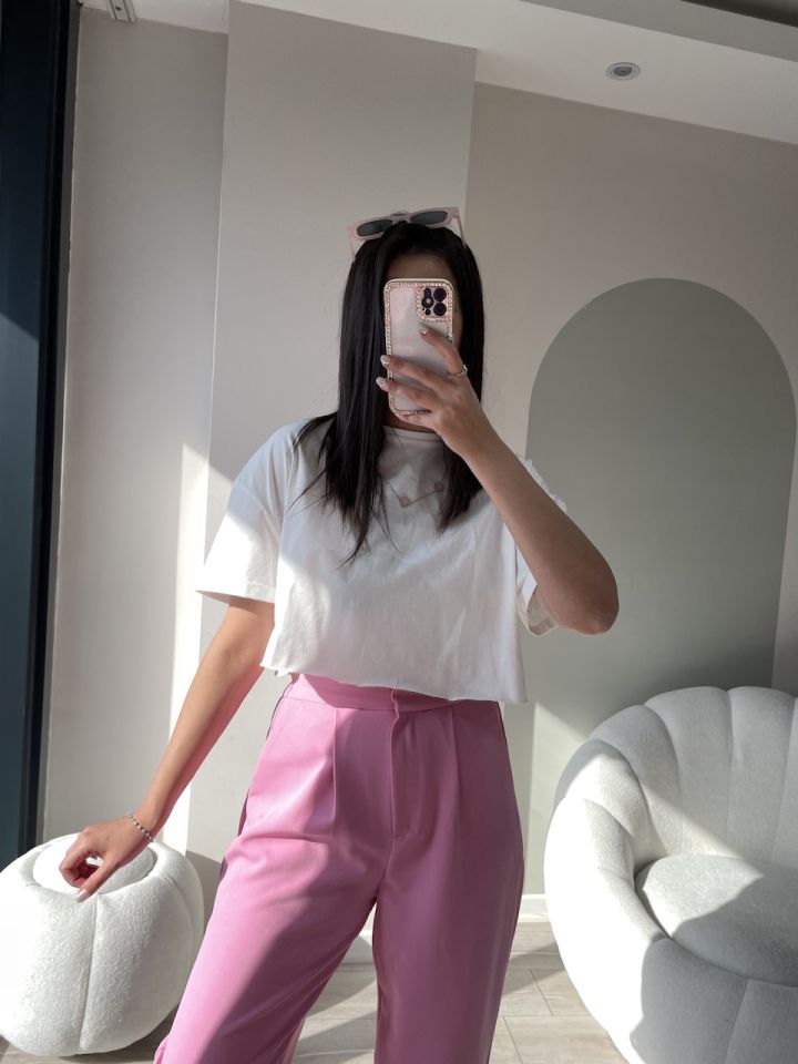 Quzu Crop Tshirt Beyaz