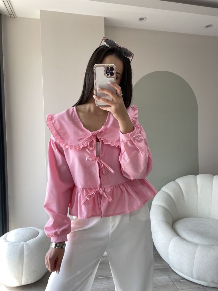 Pinterest Bebe Yaka Gömlek Pembe