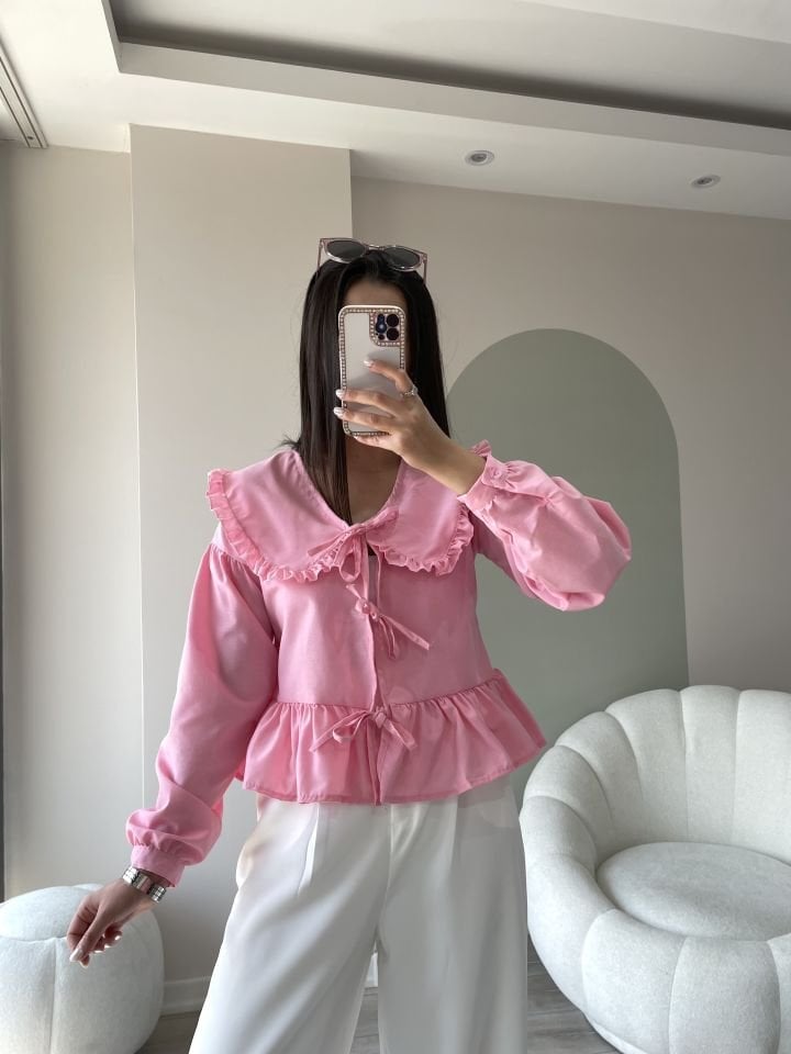 Pinterest Bebe Yaka Gömlek Pembe