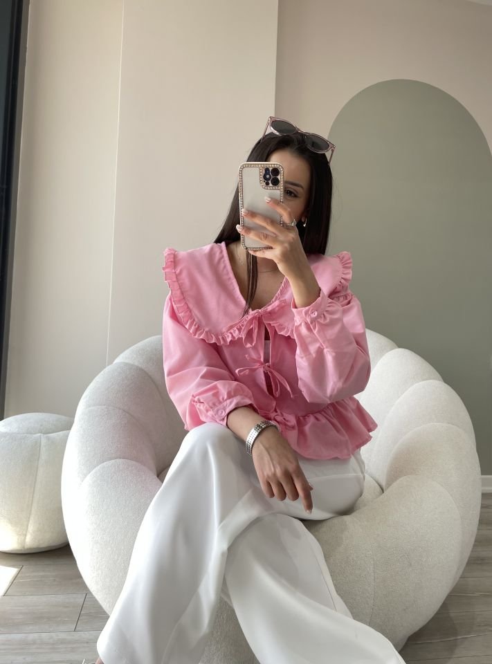 Pinterest Bebe Yaka Gömlek Pembe