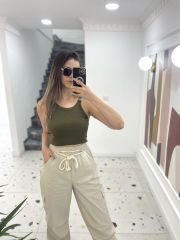 Bej Paraşüt Pantolon