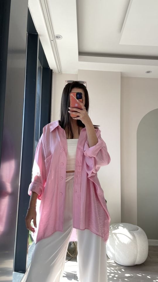 Tensel Gömlek Pembe