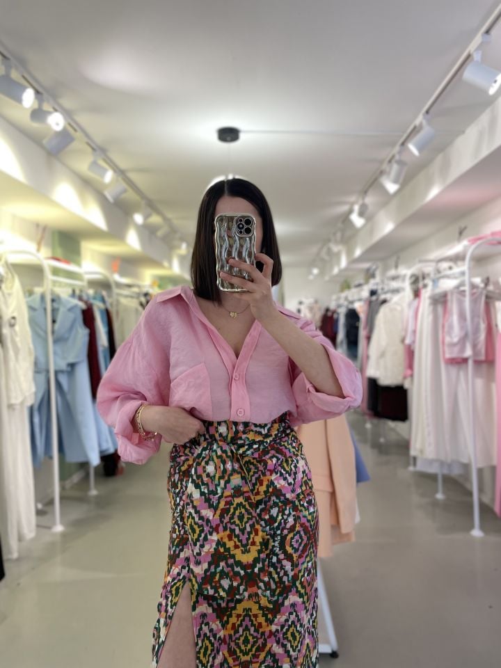 Tensel Gömlek Pembe