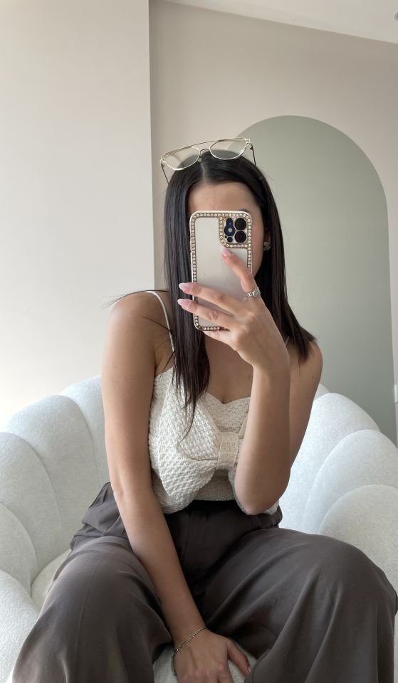 Fiyonklu Askılı Crop