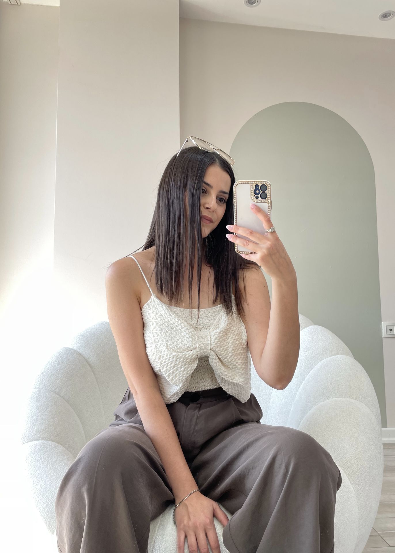 Fiyonklu Askılı Crop