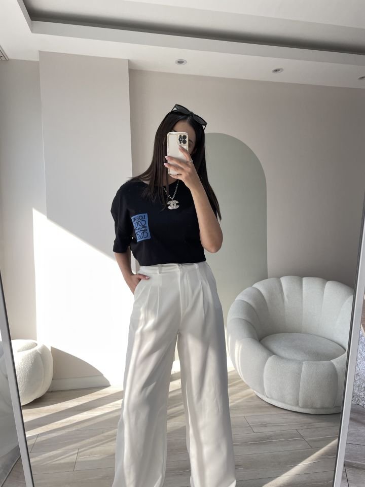 Loewe Nakışlı Tshirt Siyah