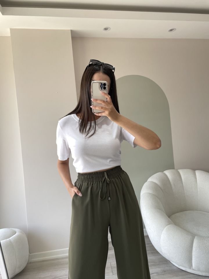 Pamuklu Basic Tshirt Beyaz