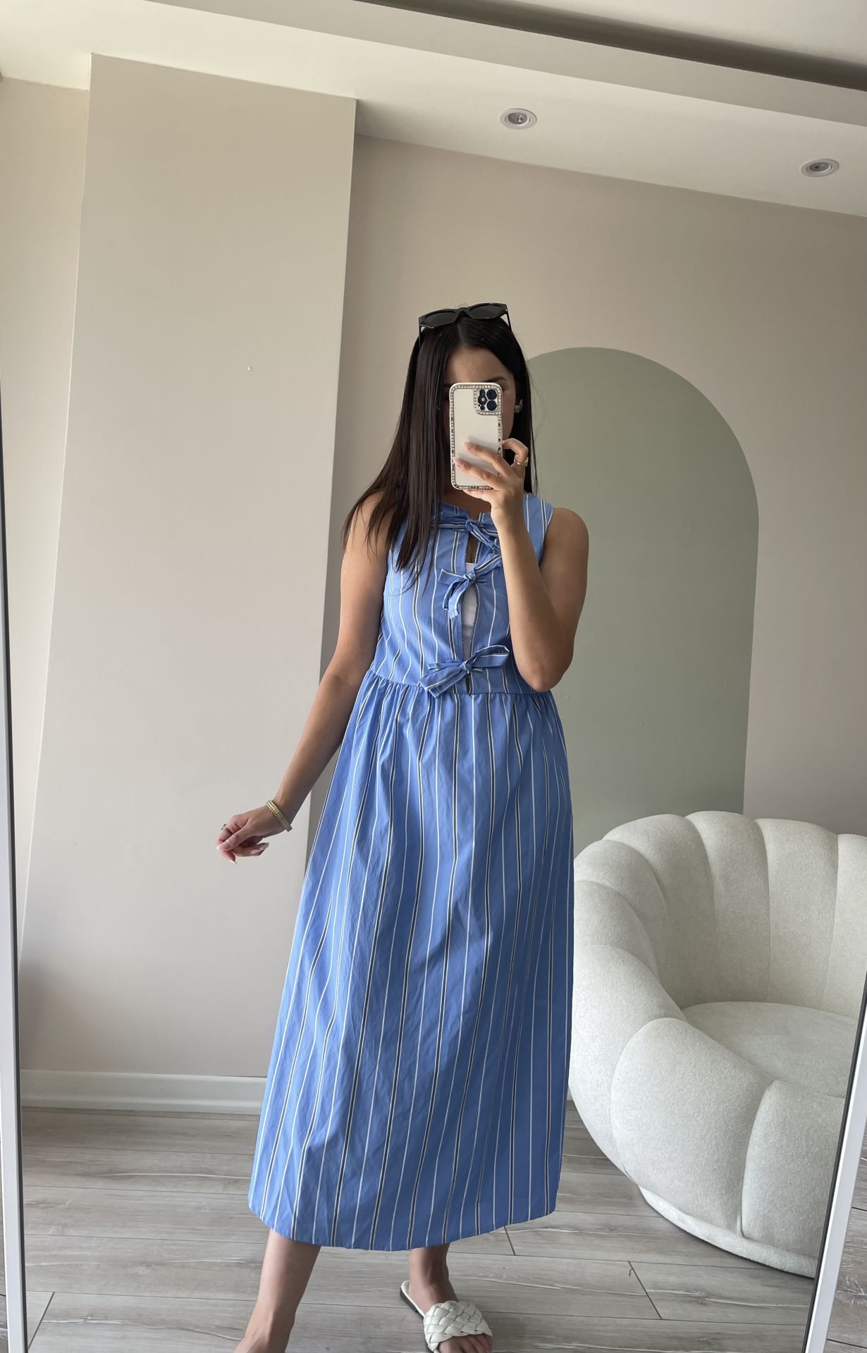 Pinterest Bağlamalı Elbise Mavi