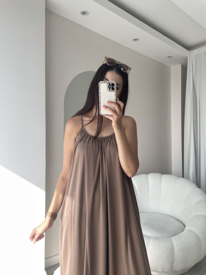 Modal Elbise Acı Kahve