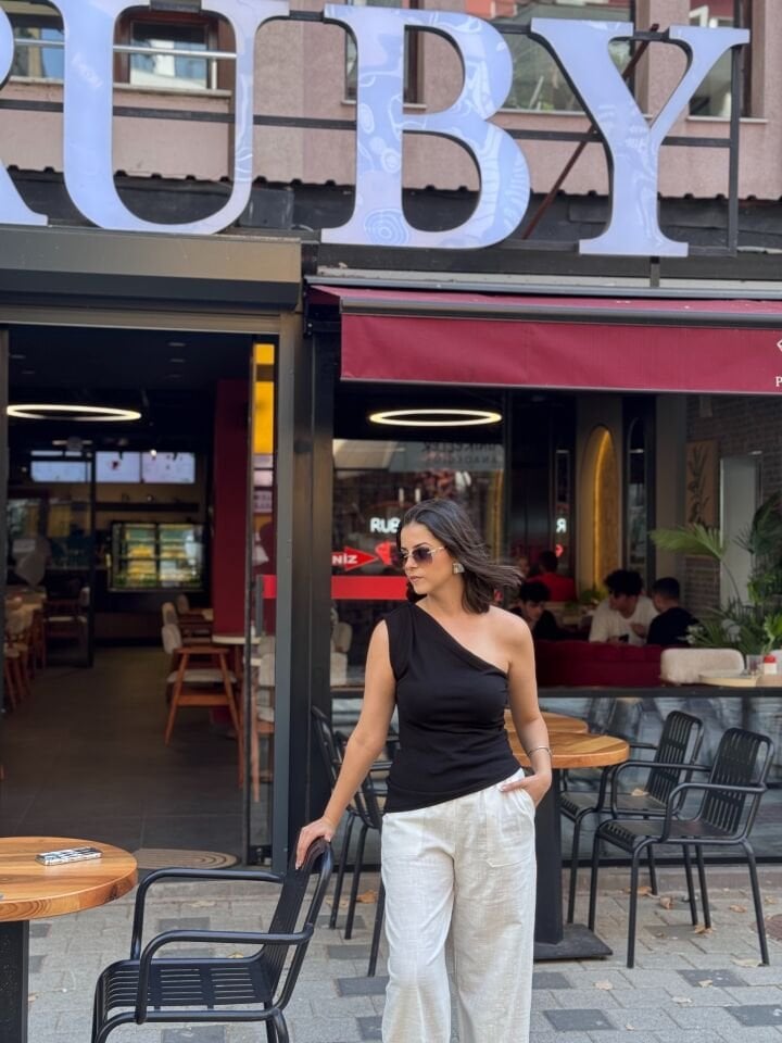 Keten Pantolon Beyaz