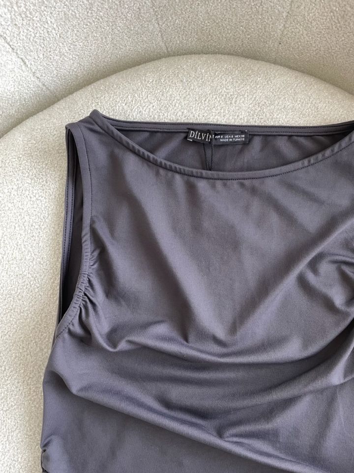 Dilvin Poliamid Büzgülü Crop