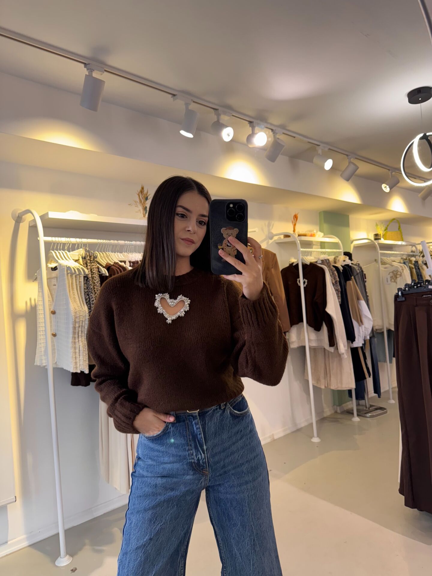 Kalpli Yumoş Kazak Kahverengi