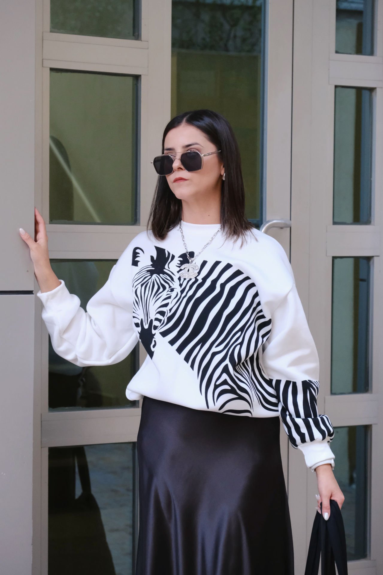 Zebra Desen Sweatshirt