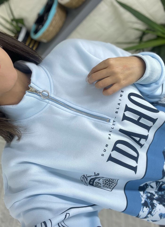 Bebe Mavisi Oversize Sweatshirt