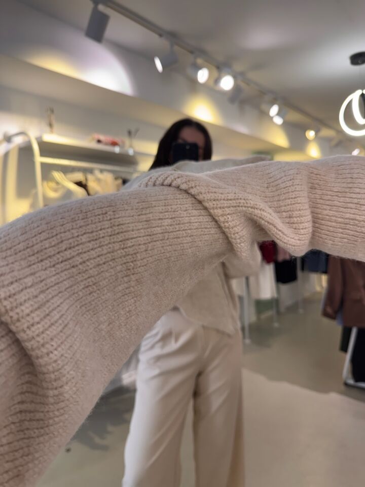 Çift Fermuarlı Dik Yaka Hırka