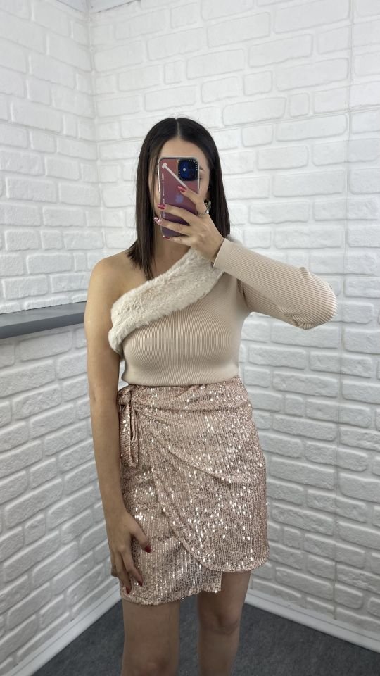 Rose Gold Payetli Etek