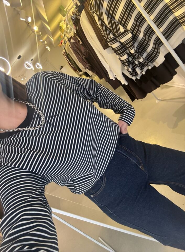 Massi Çizgili Triko Lacivert Beyaz