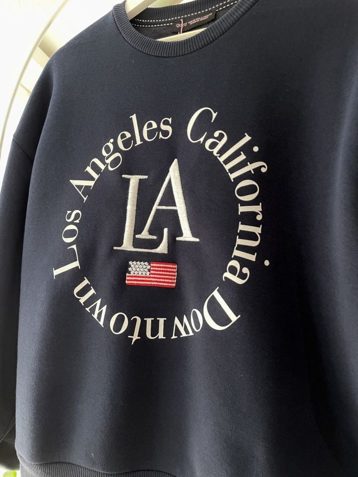 Nakışlı Sweatshirt Lacivert