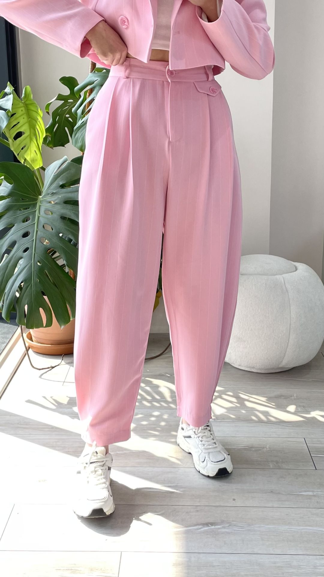 Pembe Çizgili Pantolon