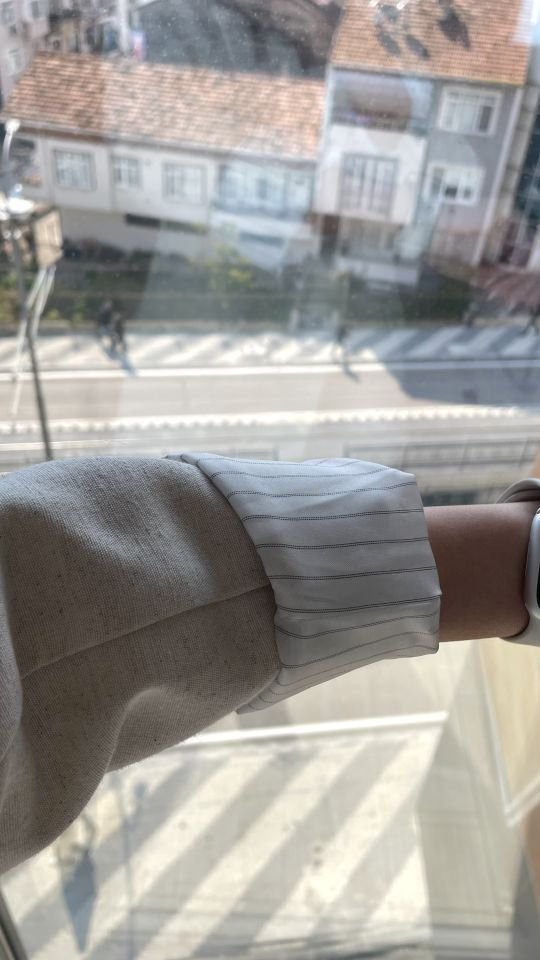 Keten Blazer Ceket Bej