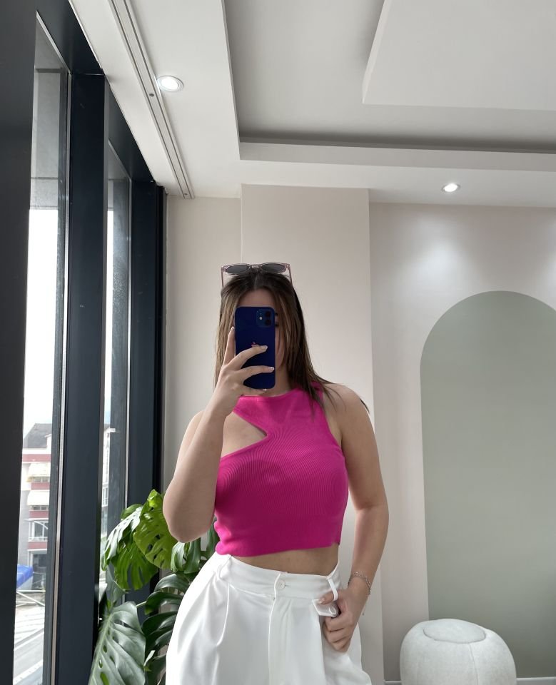 Dilvin Crop Fuşya