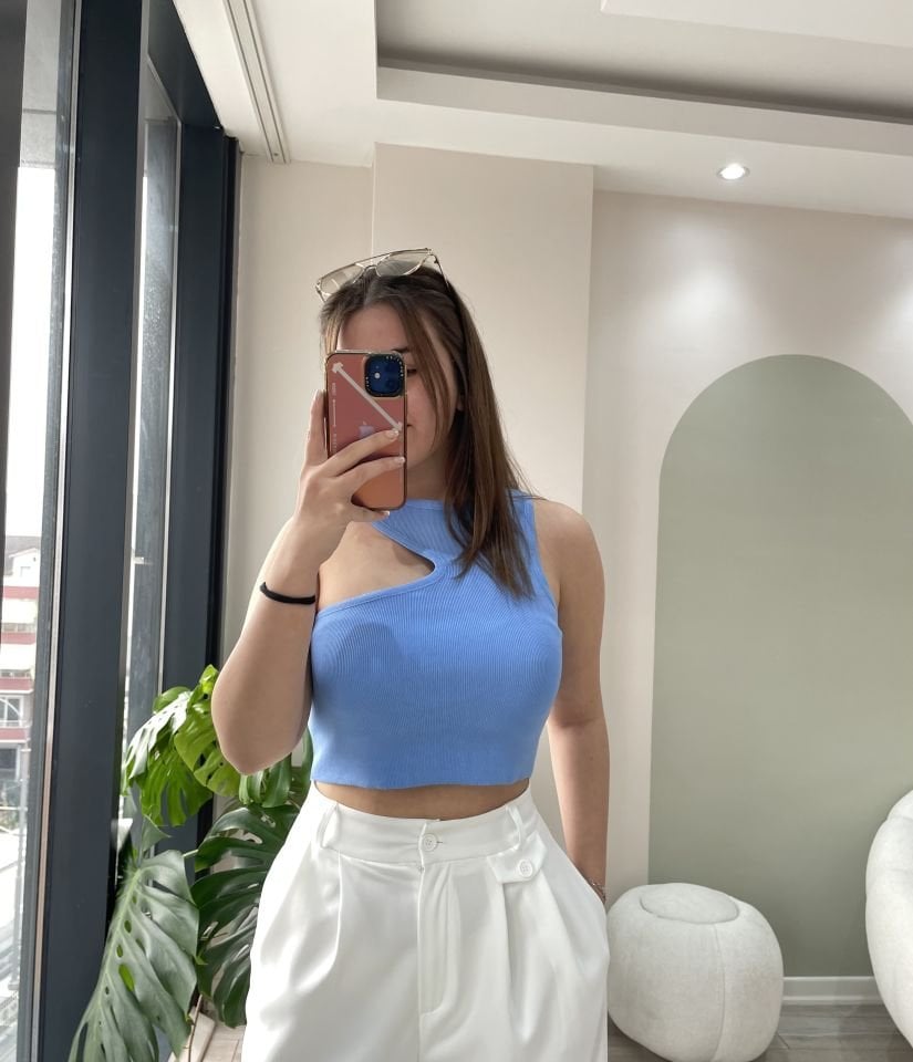 Dilvin Crop Bebe Mavisi