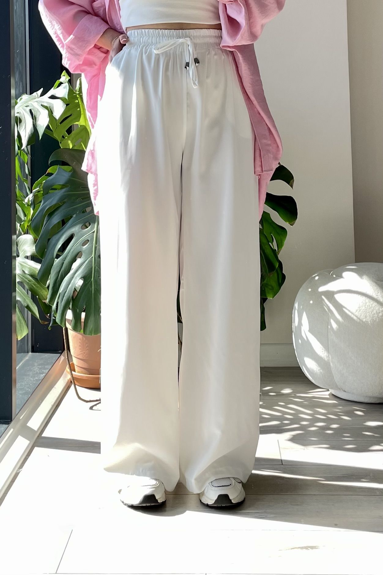 Tensel Pantolon Beyaz