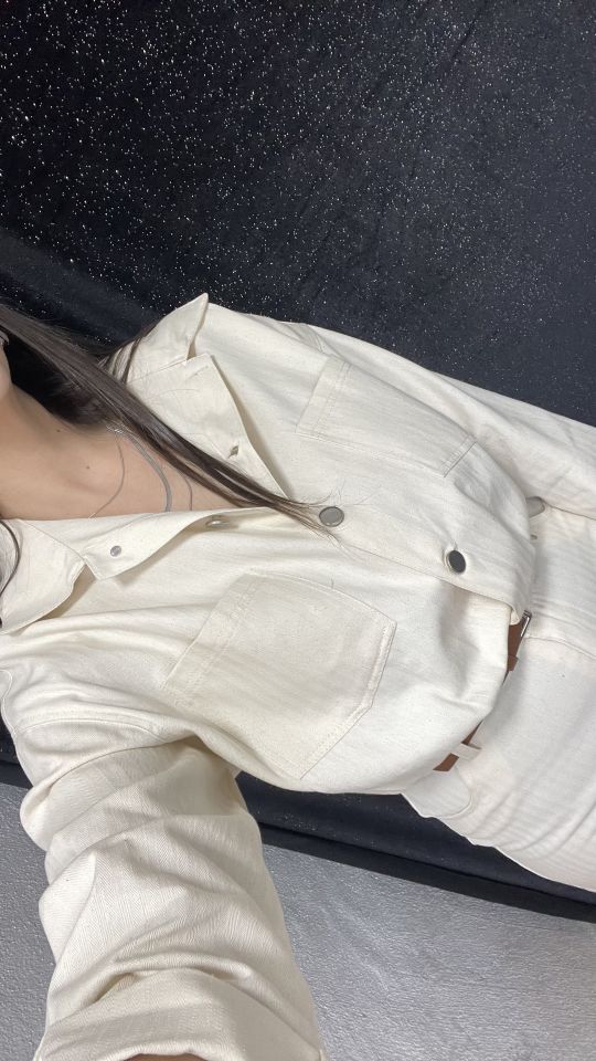 Kemerli Düğmeli Denim Elbise Bej