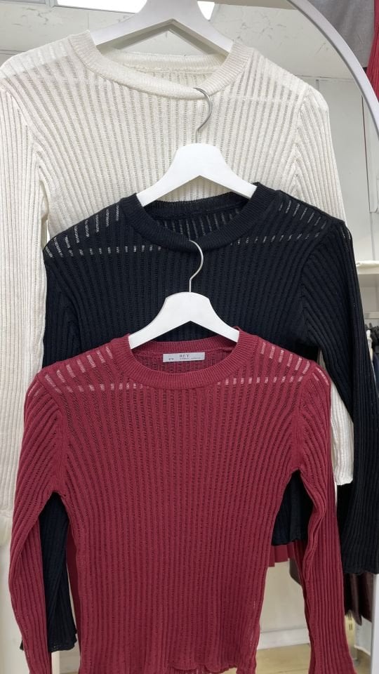 Transparan Bluz Bordo
