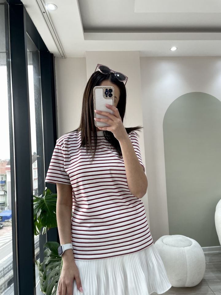 Mssmo Çizgili Basic Tshirt
